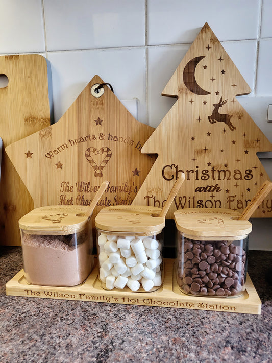 Personalised Hot Chocolate Station - Square Jars
