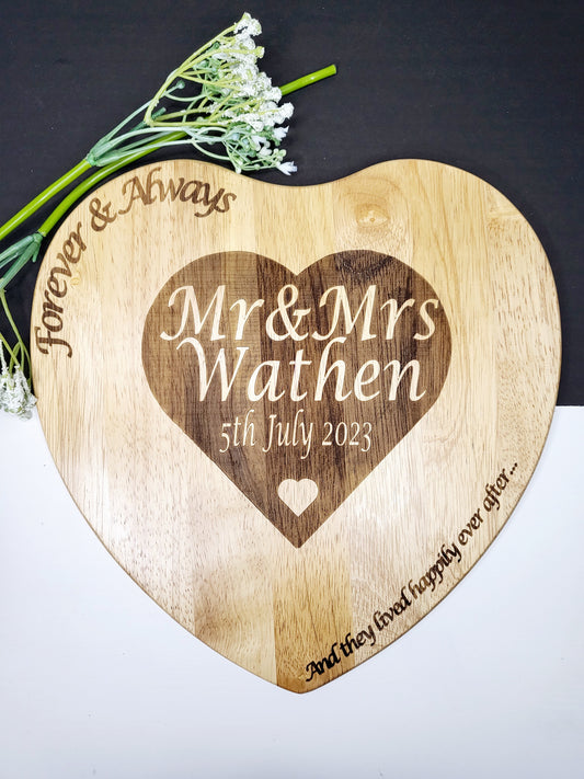 Personalised Lovers Chopping Board