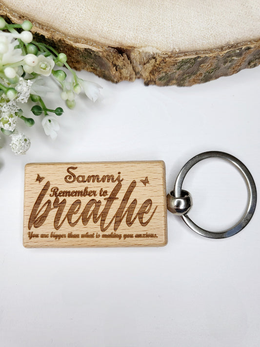 Personalised Anti Anxiety Keychain