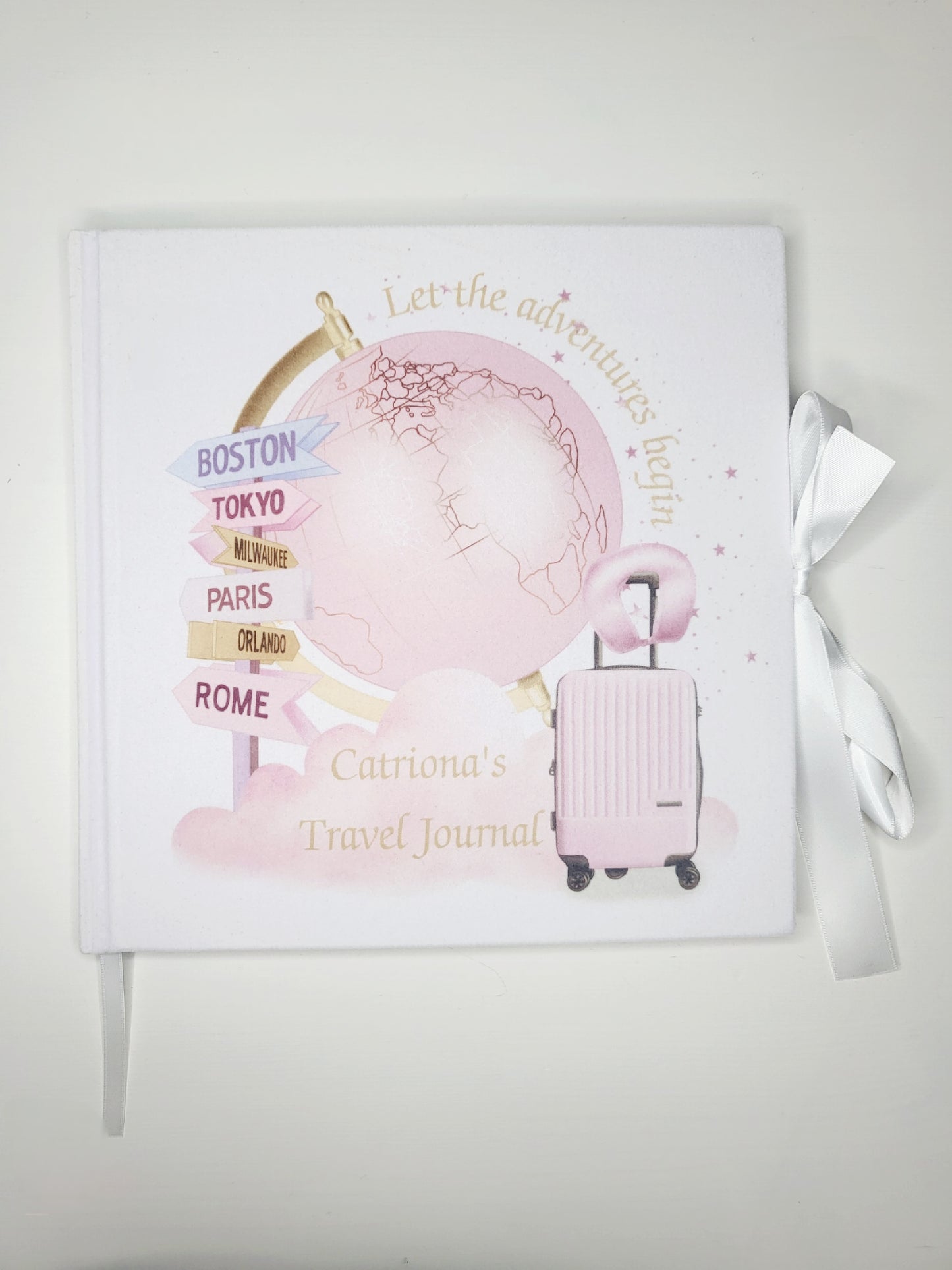 Personalised Travelling/Holiday Scrapbook, Pink or Blue