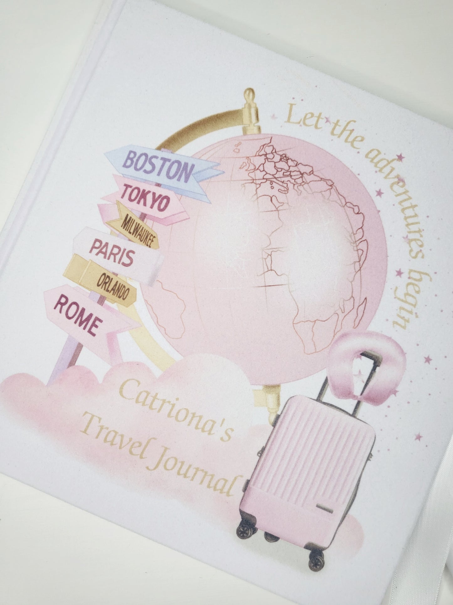 Personalised Travelling/Holiday Scrapbook, Pink or Blue
