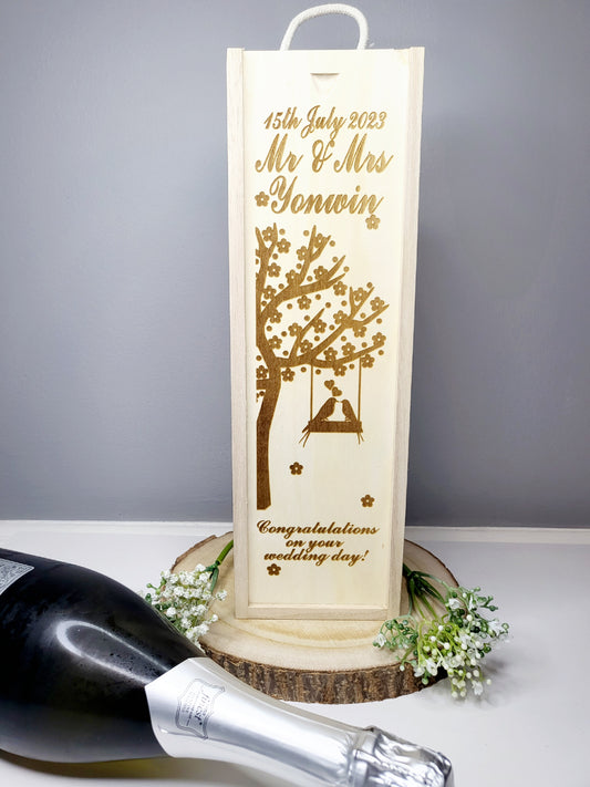 Personalised Wedding Wine Box