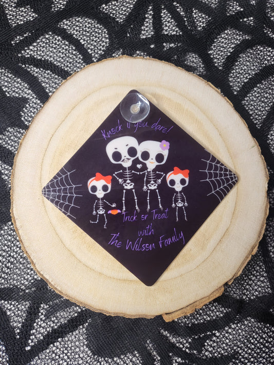 Personalised Halloween Suction Window Sign