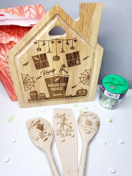 Personalised Halloween Baking Set with Board