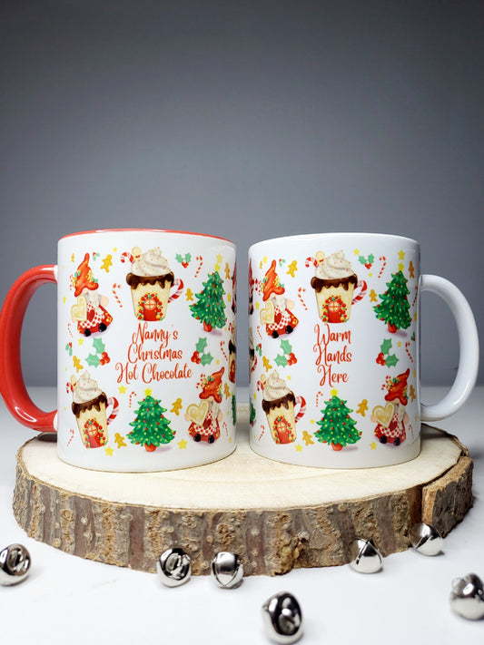 Personalised Christmas Candy Cane Gonk Mug