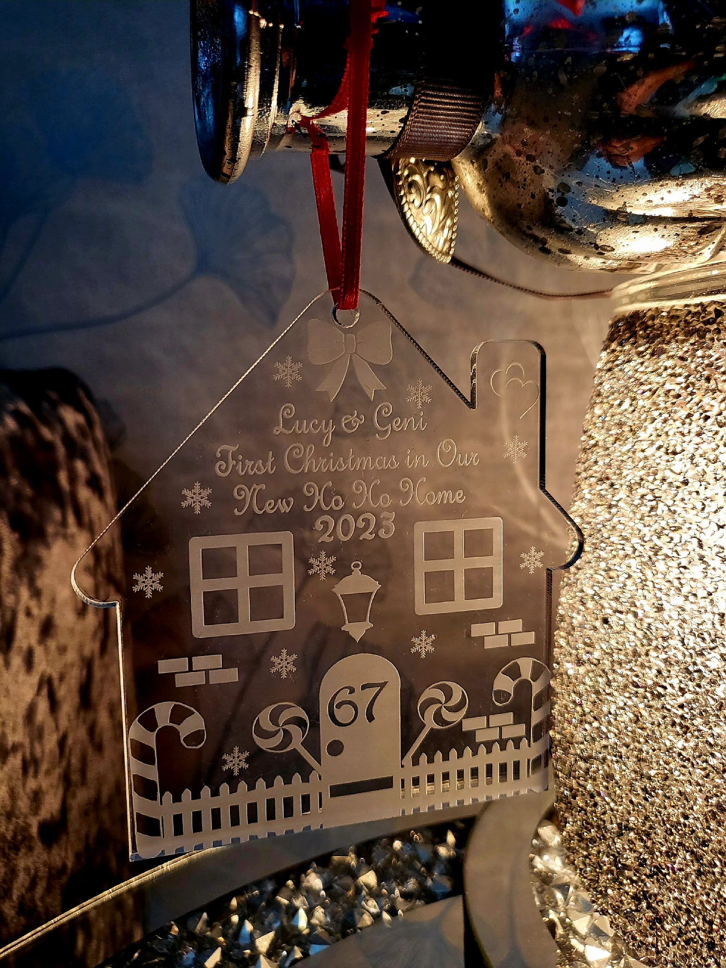 Personalised First Christmas in New Home Acrylic Tree Decoration