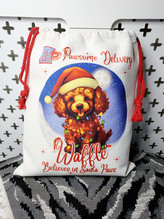 Personalised Dog Christmas Santa Sack