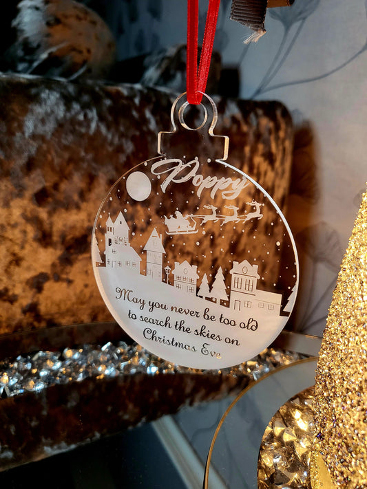 Personalised Christmas Eve Bauble