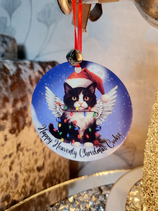 Personalised Cat Memorial Christmas Bauble