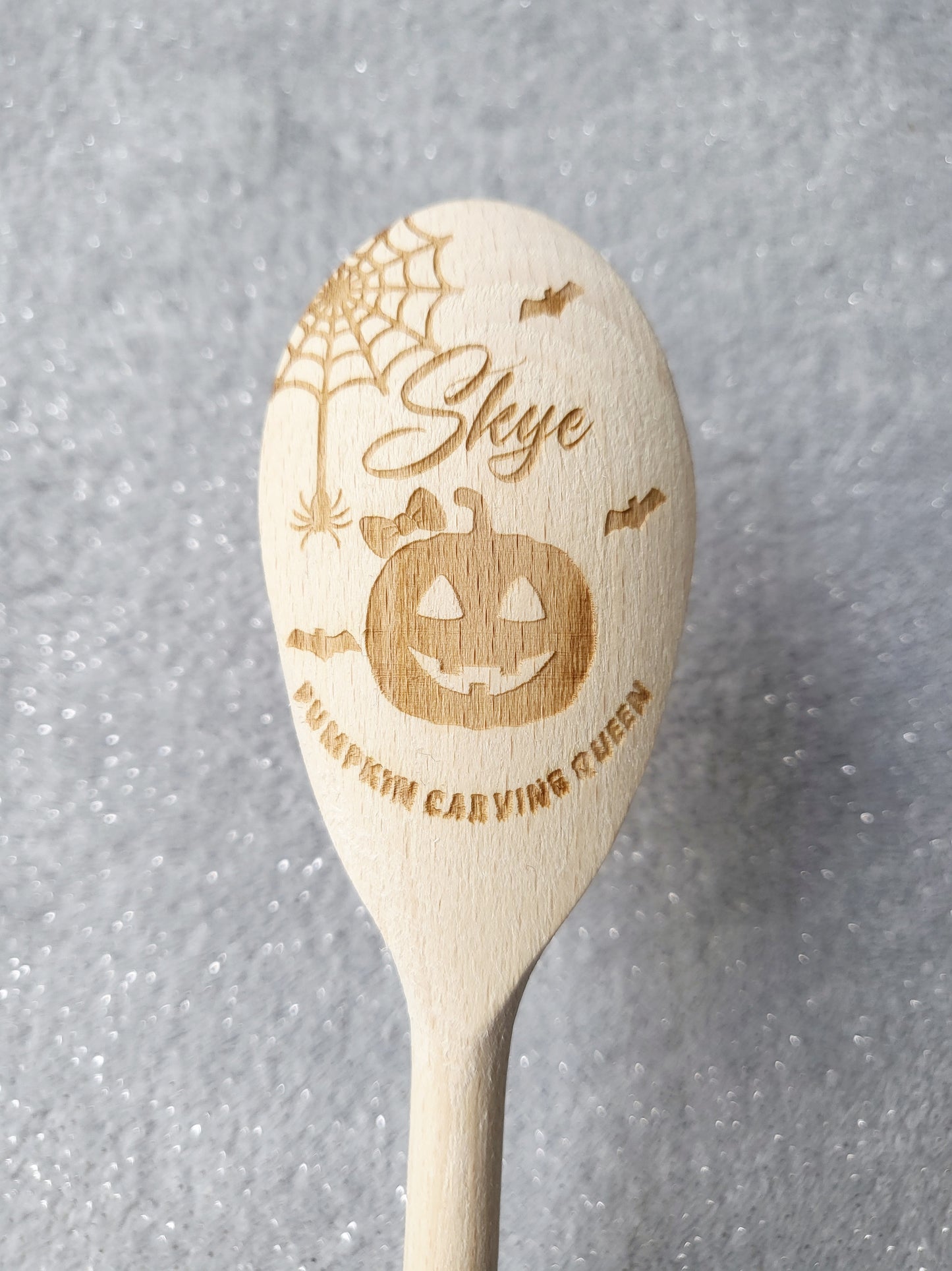 Personalised Pumpkin Carving Wooden Spoon