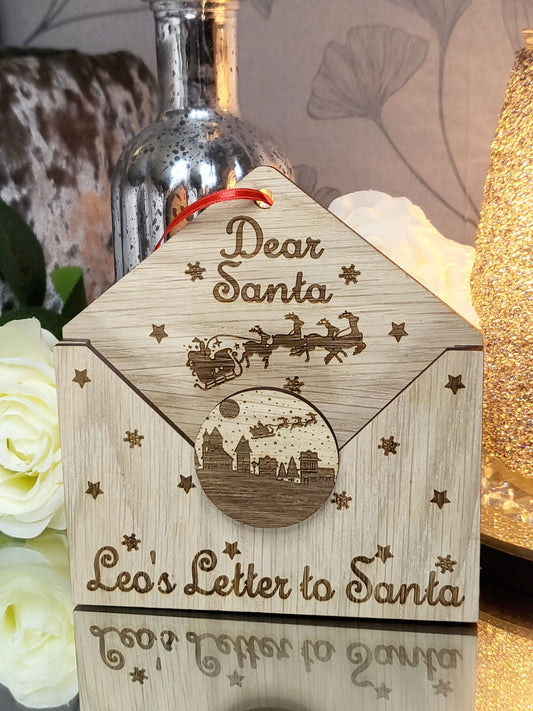 Personalised Letter to Santa Wooden Envelope