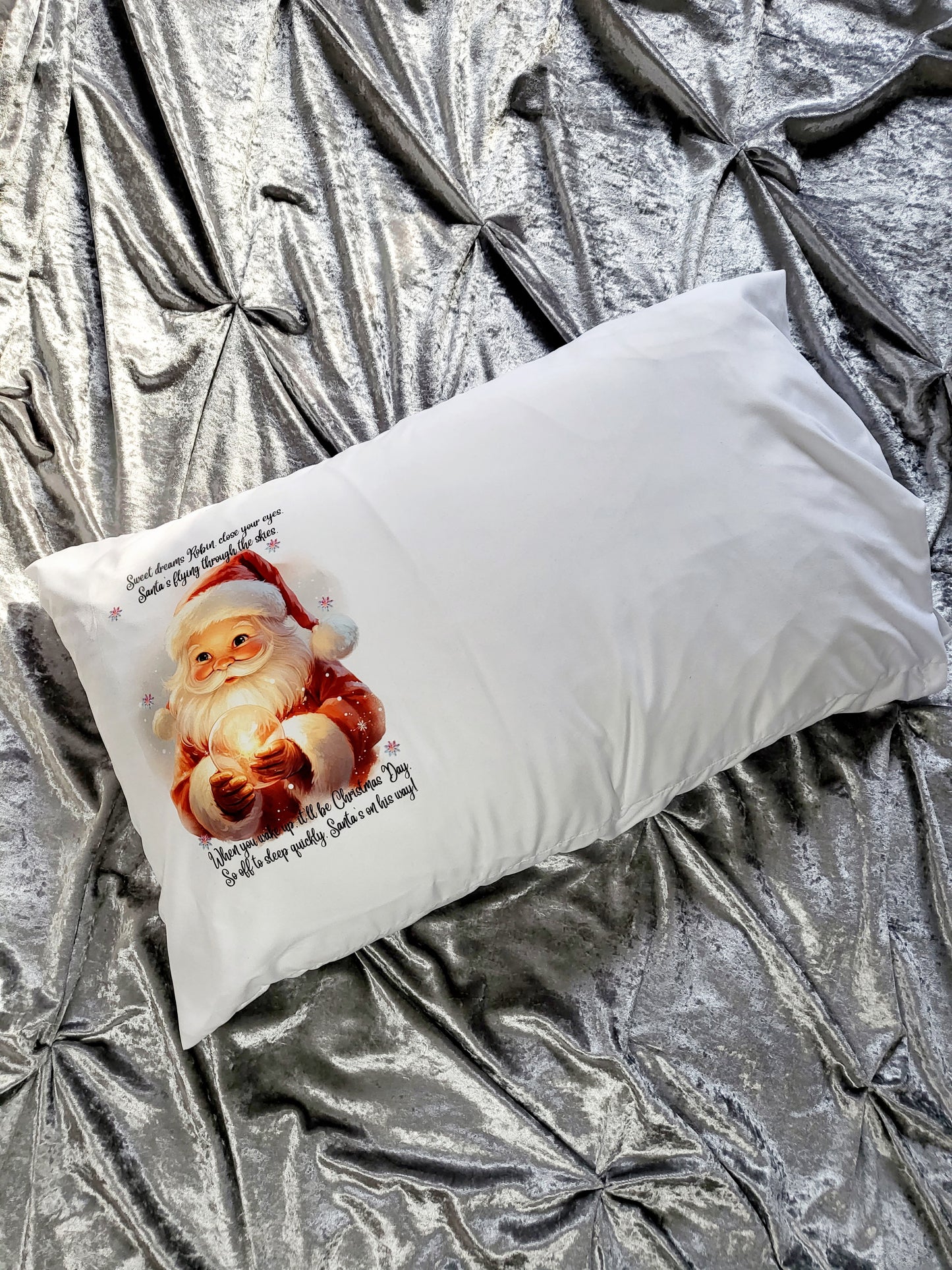 Personalised Christmas Eve Pillowcase - Santa