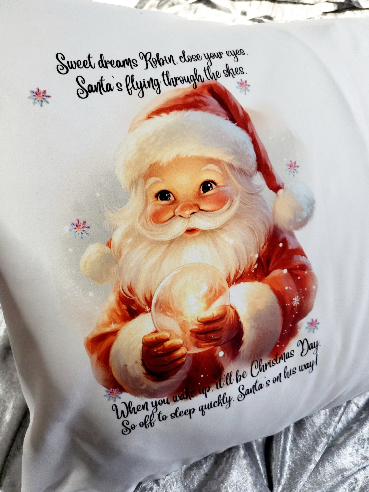 Personalised Christmas Eve Pillowcase - Santa