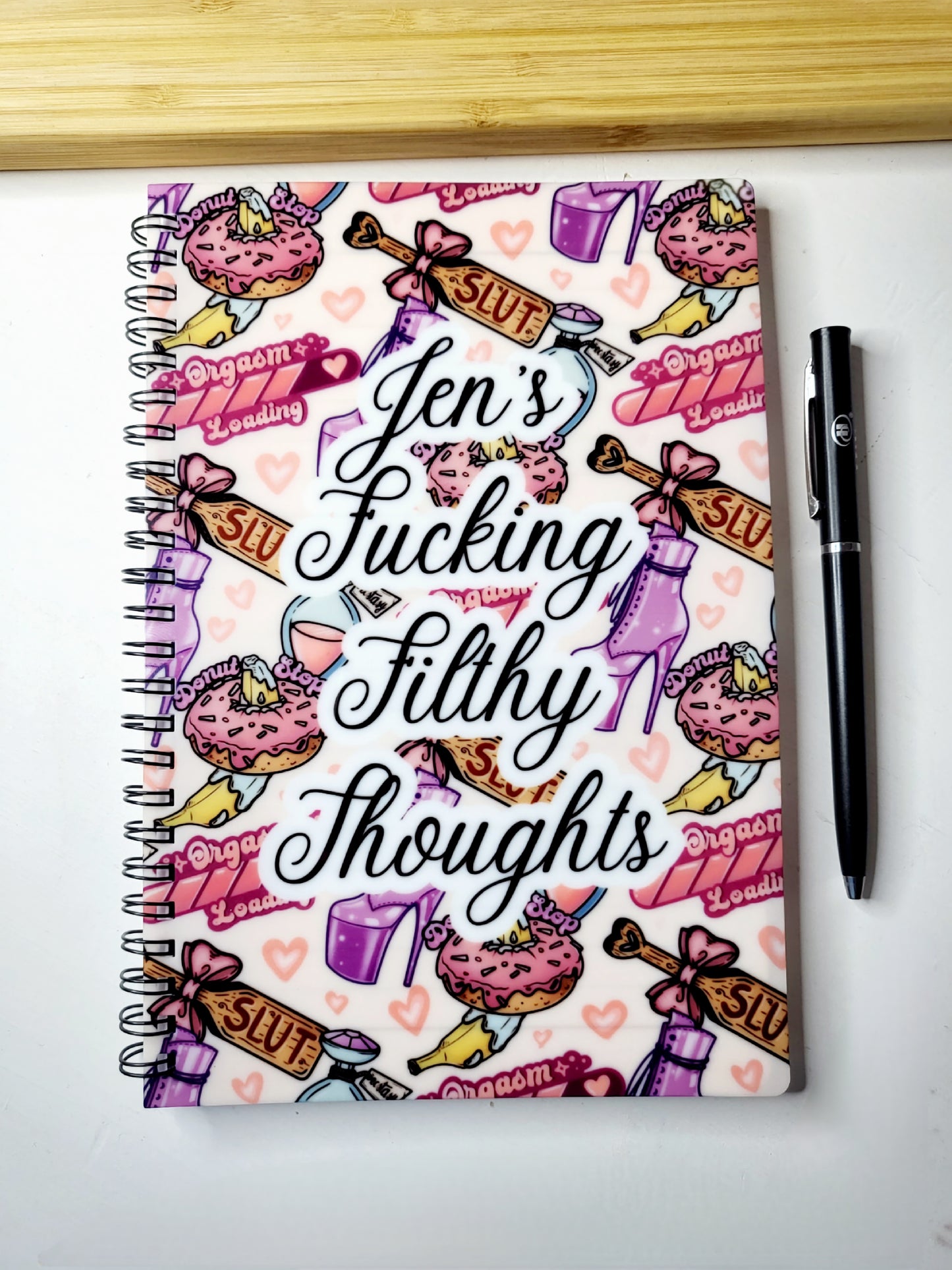 Personalised Filthy Thoughts A5 Notebook