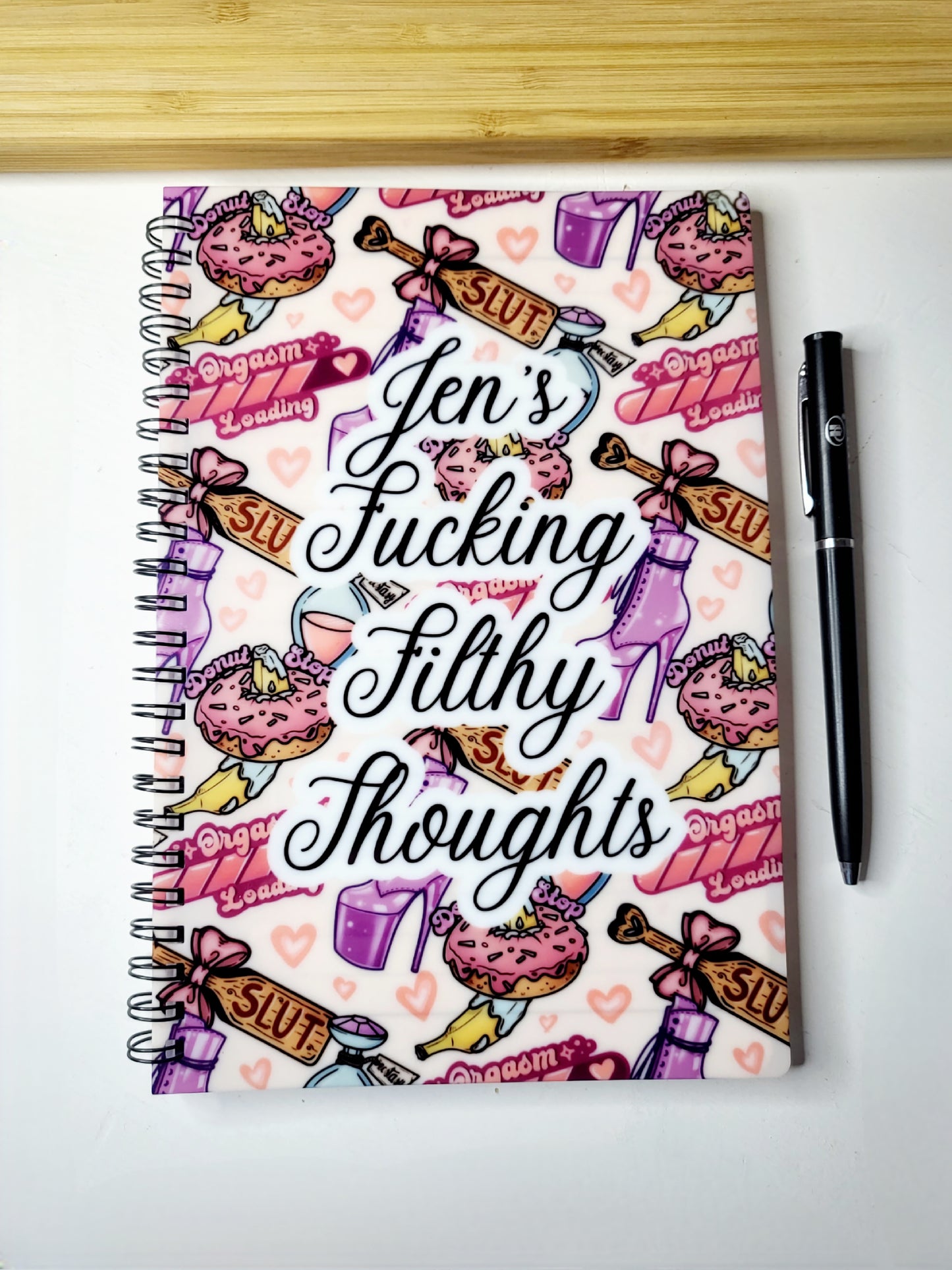 Personalised Filthy Thoughts A5 Notebook