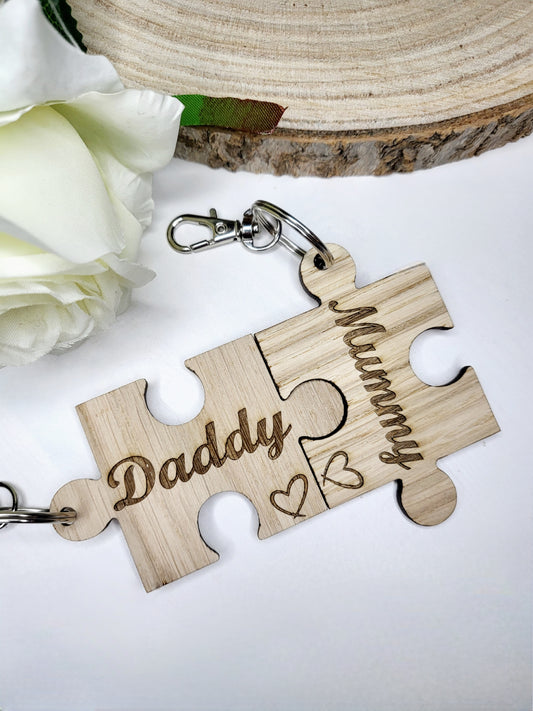 Personalised Puzzle Piece Keychain