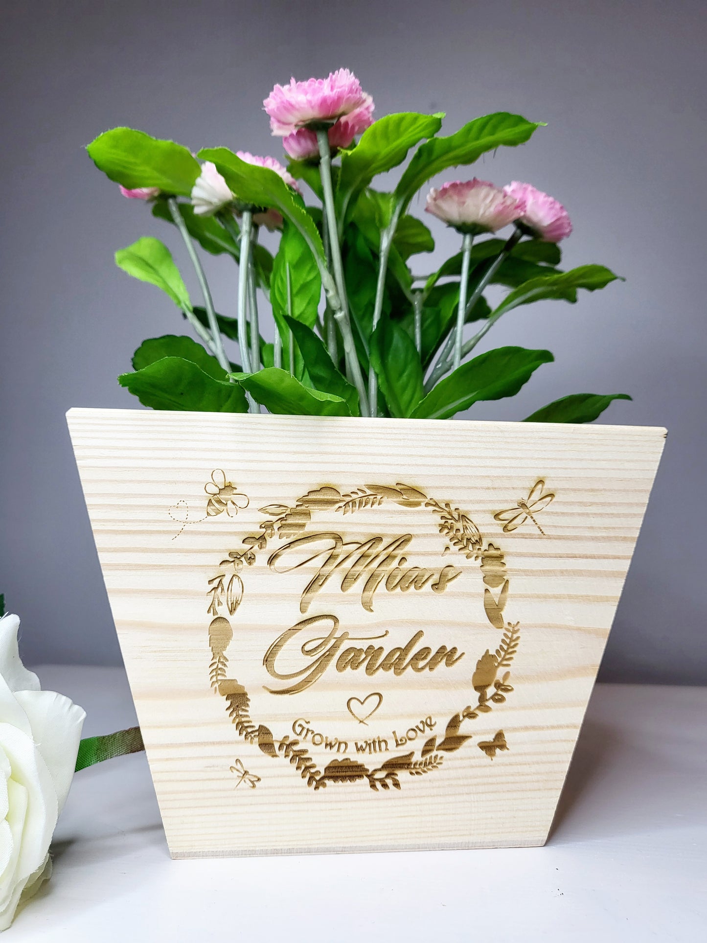 Personalised Wooden Planter