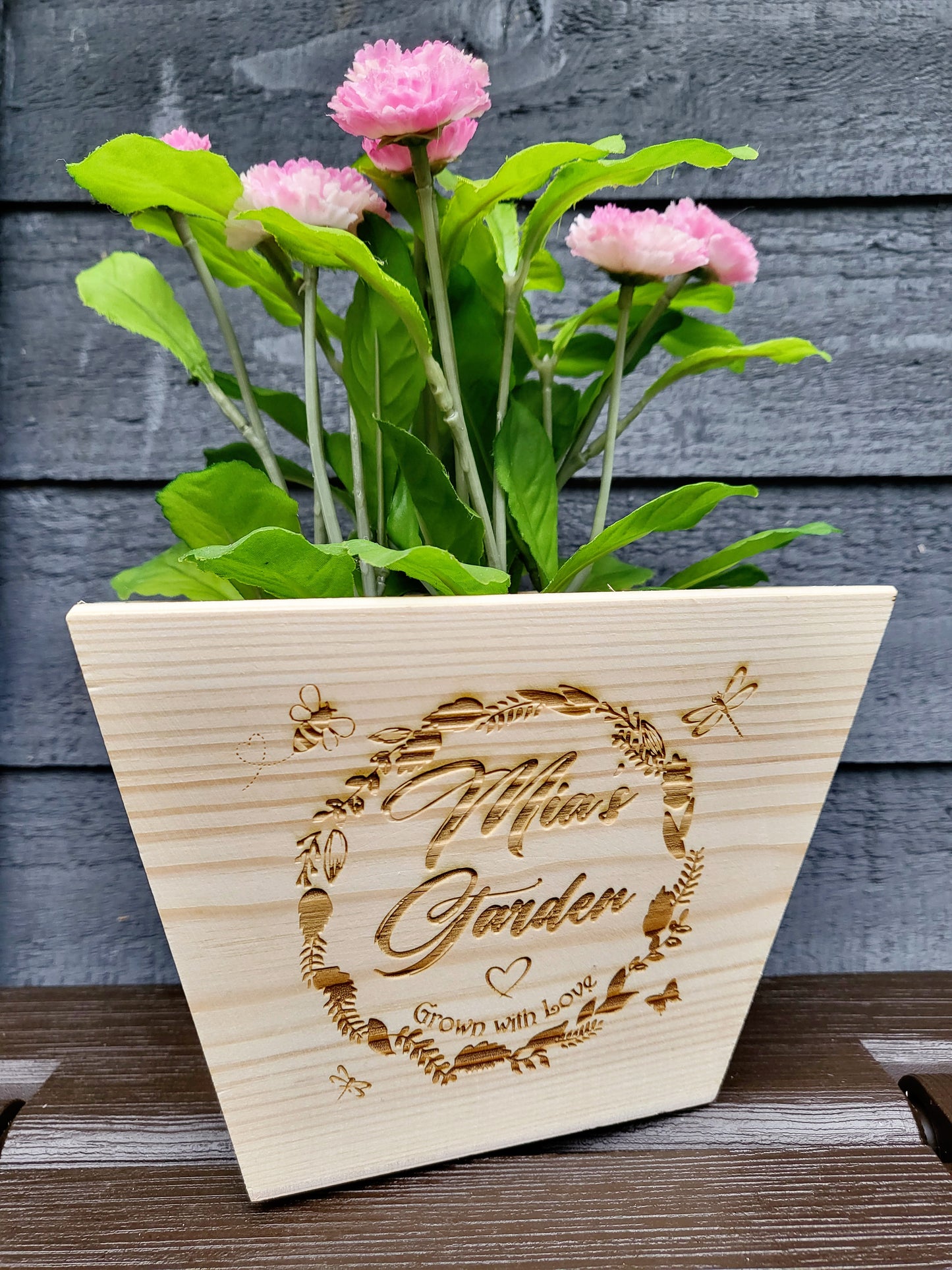 Personalised Wooden Planter