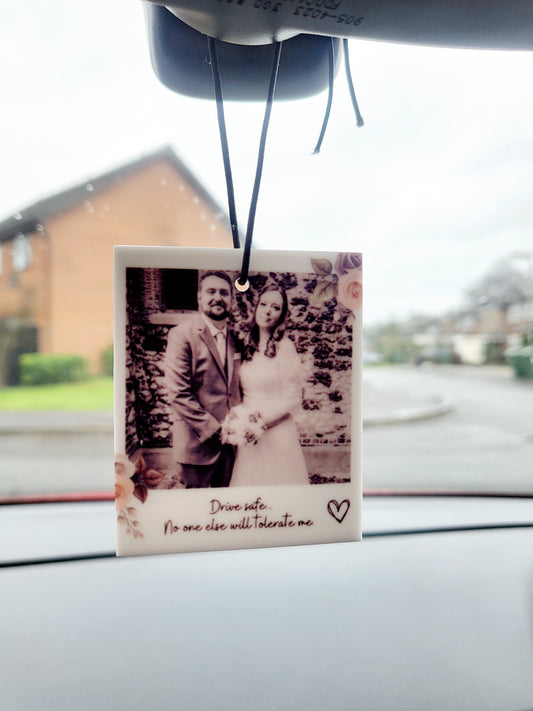 Personalised Polaroid Car Hanging - Any Photo & Text
