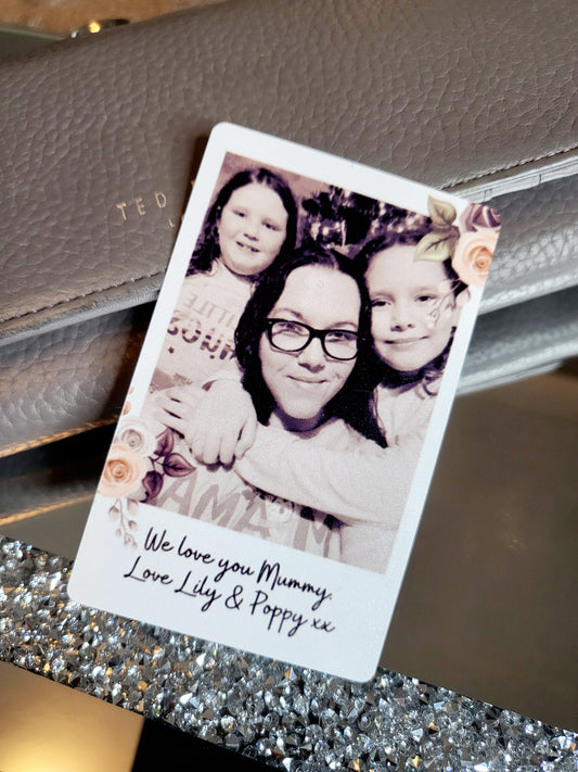 Personalised Polaroid Wallet/Purse Card - Any Photo & Text