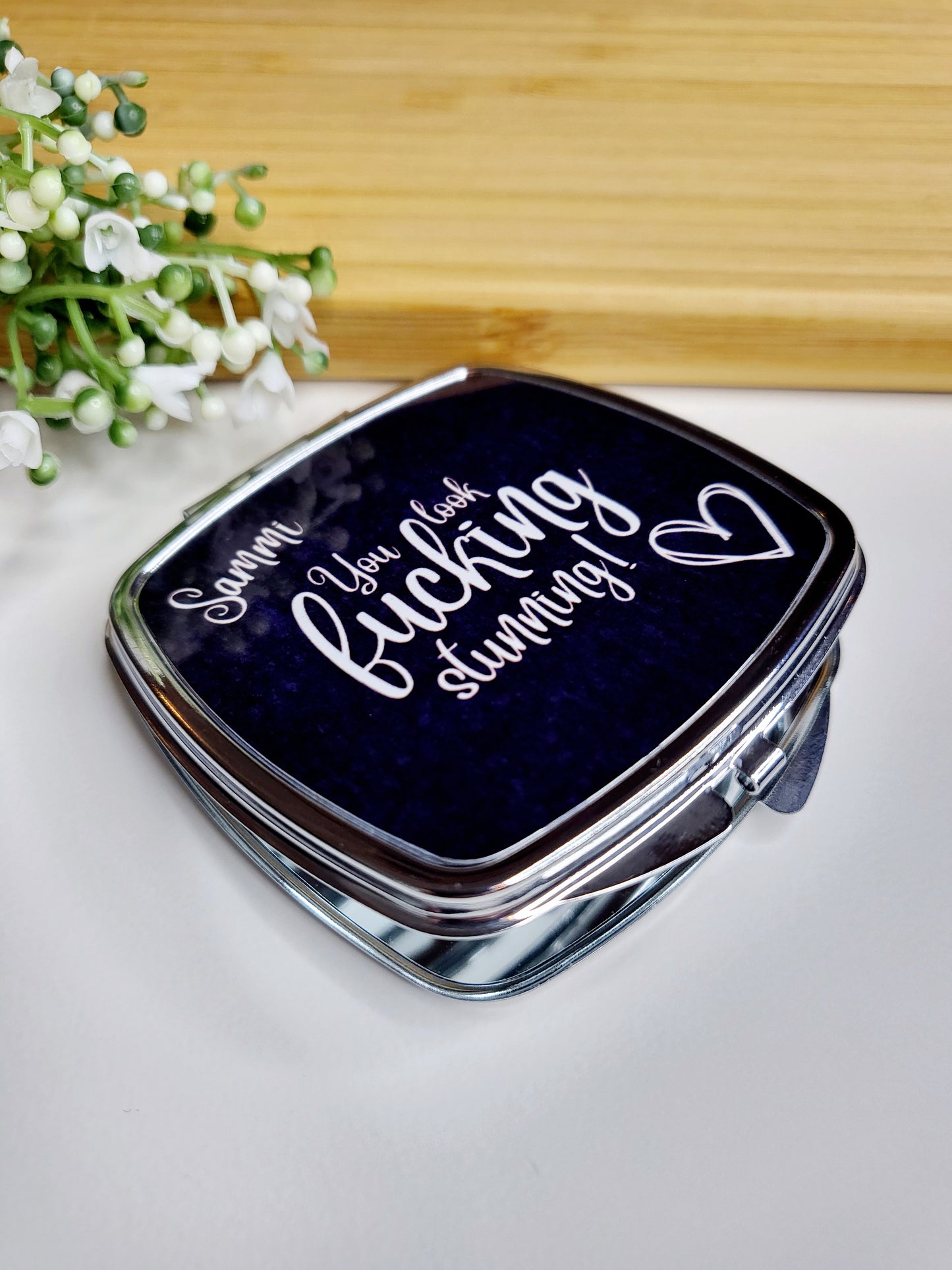 Personalised Sweary Compact Mirror