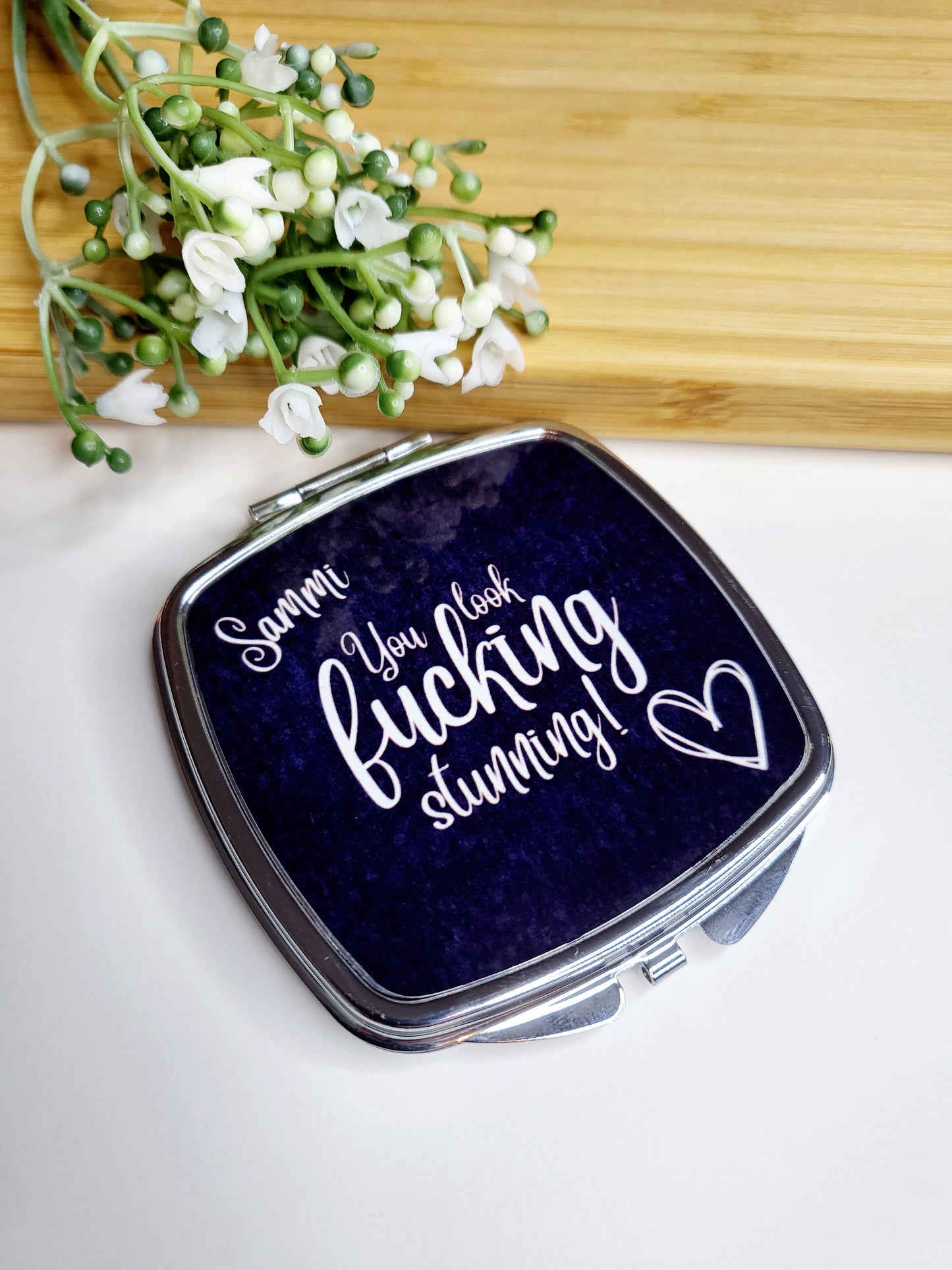 Personalised Sweary Compact Mirror