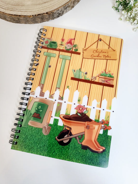 Personalised Garden A5 Notebook
