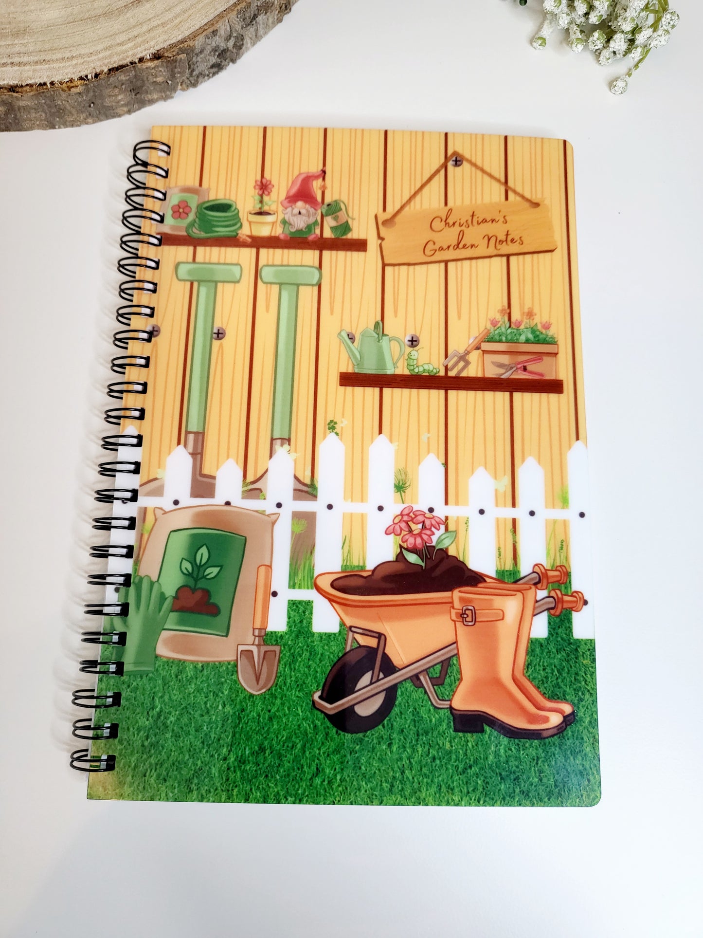 Personalised Garden A5 Notebook