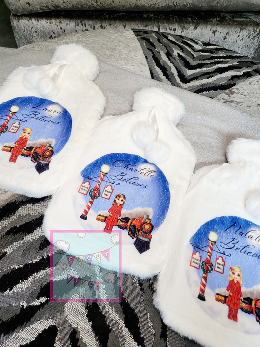 Personalised Christmas Hot Water Bottle & Cover