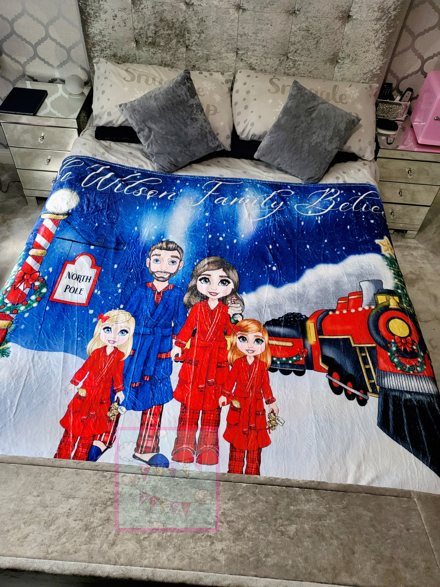 Personalised Family Christmas Blanket - PRE ORDER