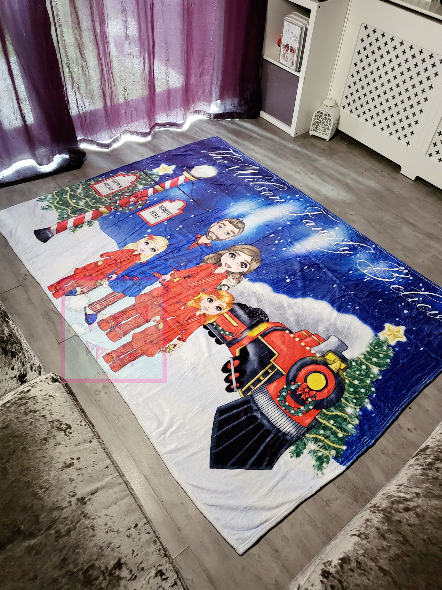 Personalised Family Christmas Blanket - PRE ORDER