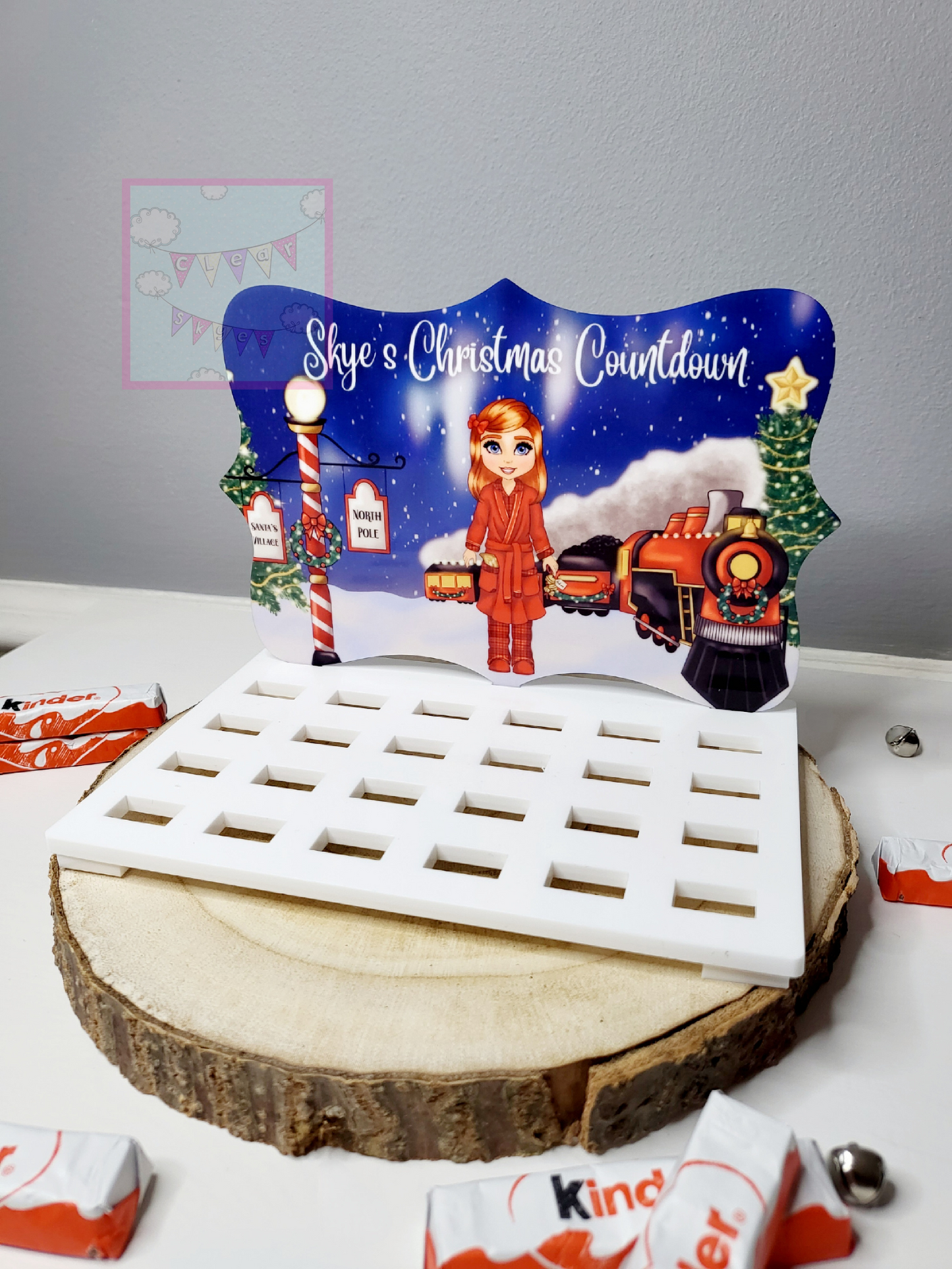 Personalised Christmas Advent Calendar - Kinder or Coins