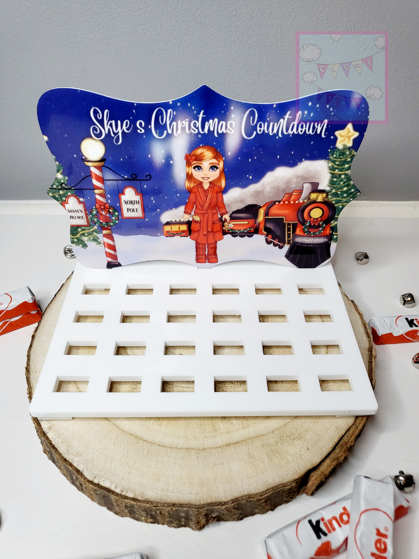 Personalised Christmas Advent Calendar - Kinder or Coins