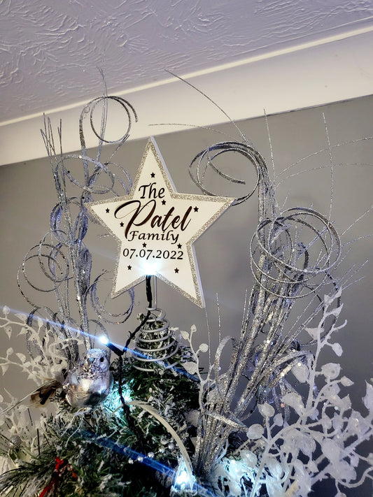 Personalised Star Christmas Tree Topper