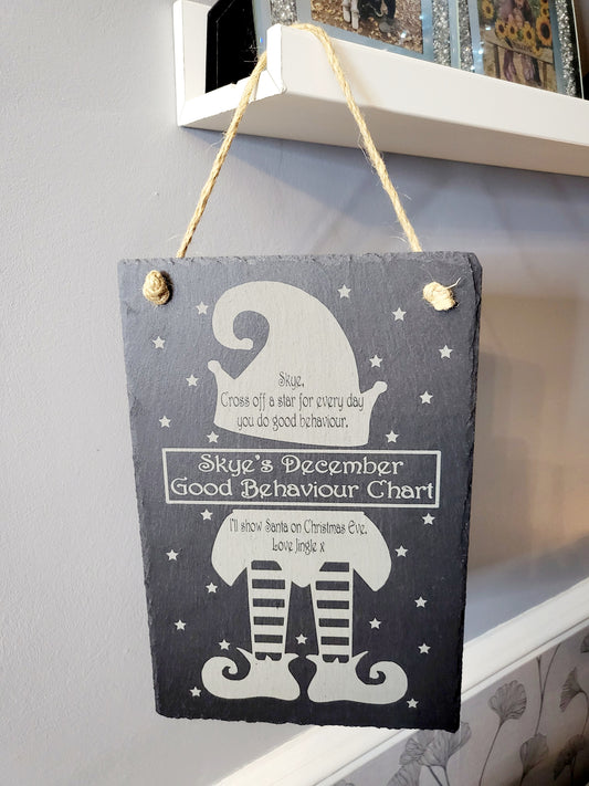 Personalised Christmas Good Behaviour Board