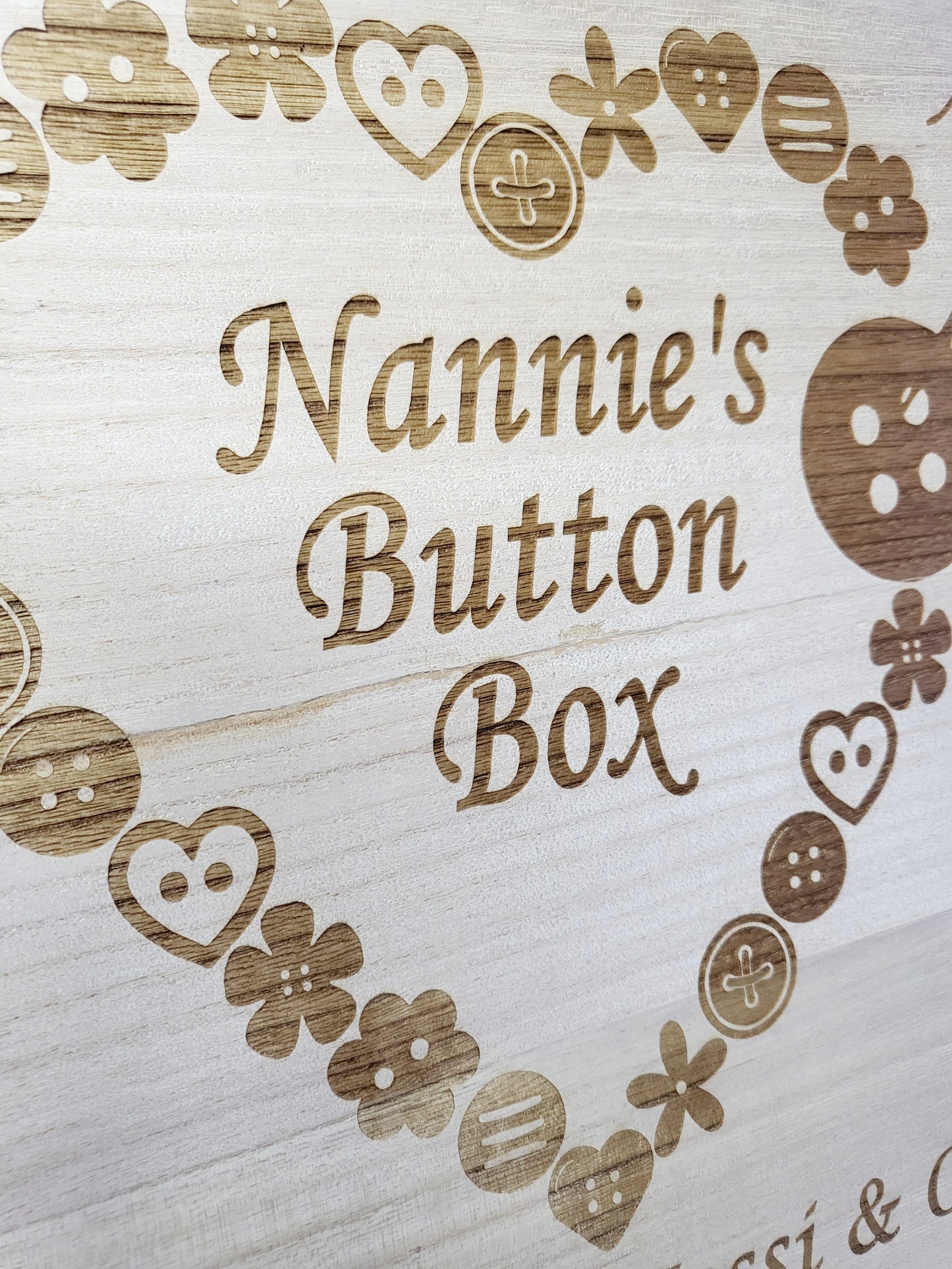 Personalised Button Storage Box