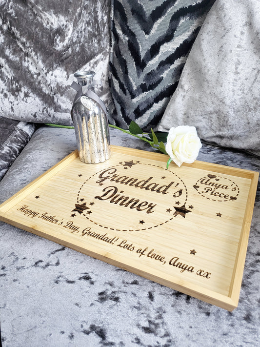 Personalised Bamboo Dinner/Serving Tray