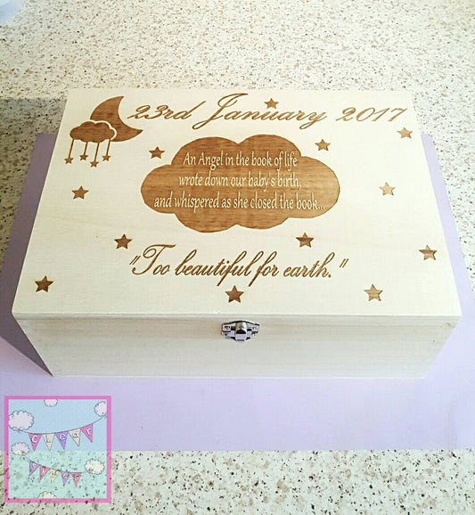 Personalised Angel Baby Keepsake Box