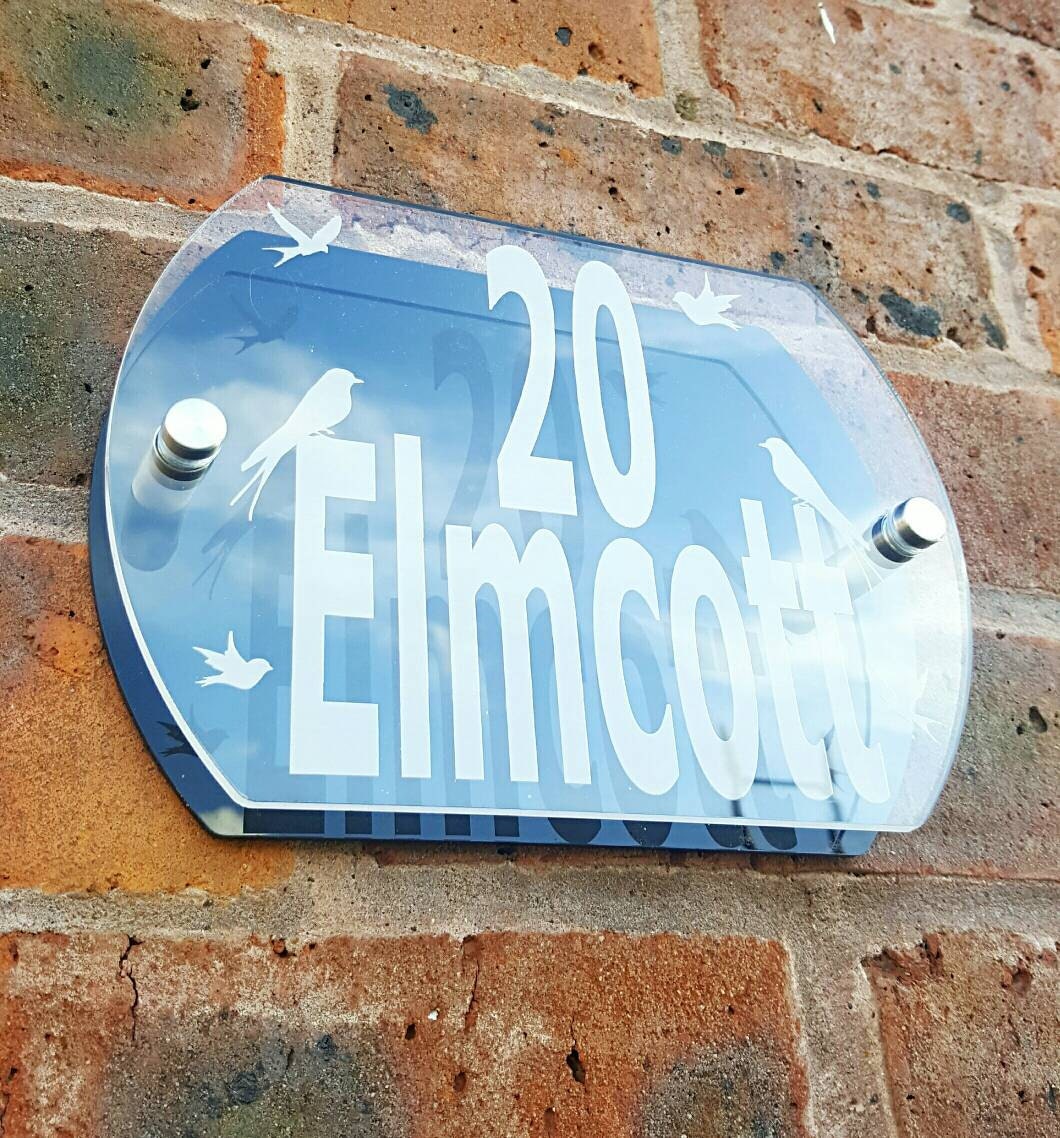 Personalised Acrylic House Number Sign