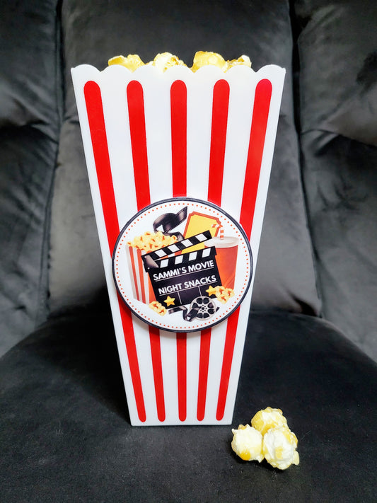 Personalised Popcorn Tub - Standard & Christmas Versions