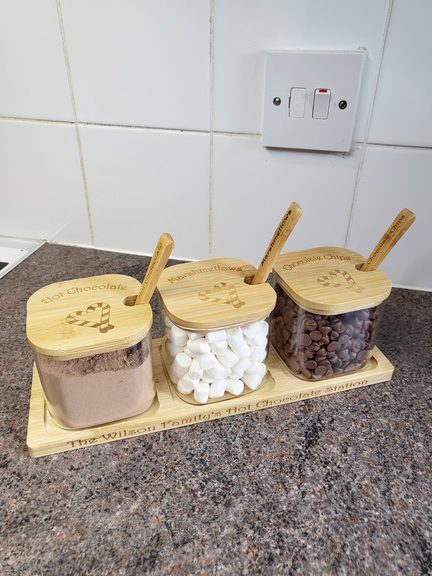 Personalised Hot Chocolate Station - Square Jars