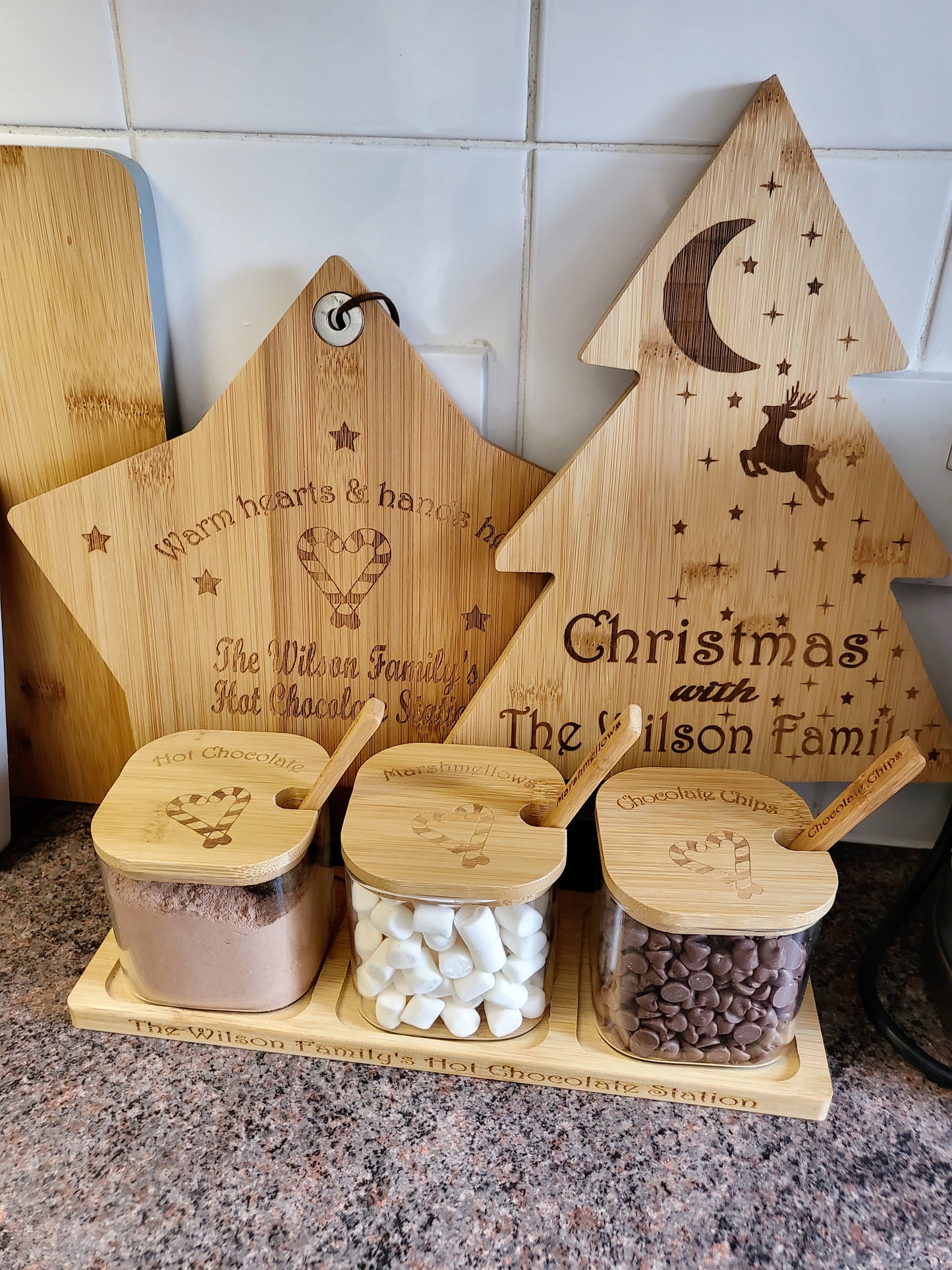 Personalised Hot Chocolate Station - Square Jars