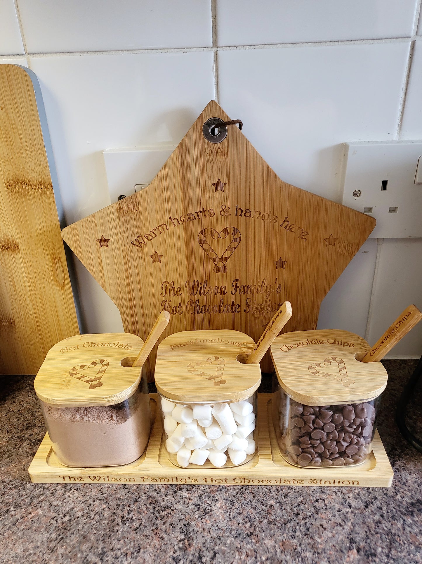 Personalised Hot Chocolate Station - Square Jars