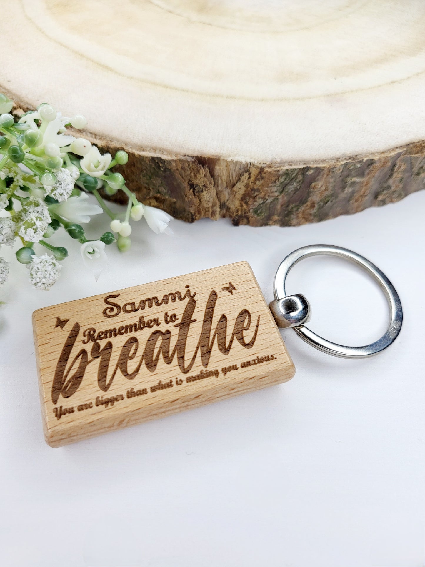 Personalised Anti Anxiety Keychain