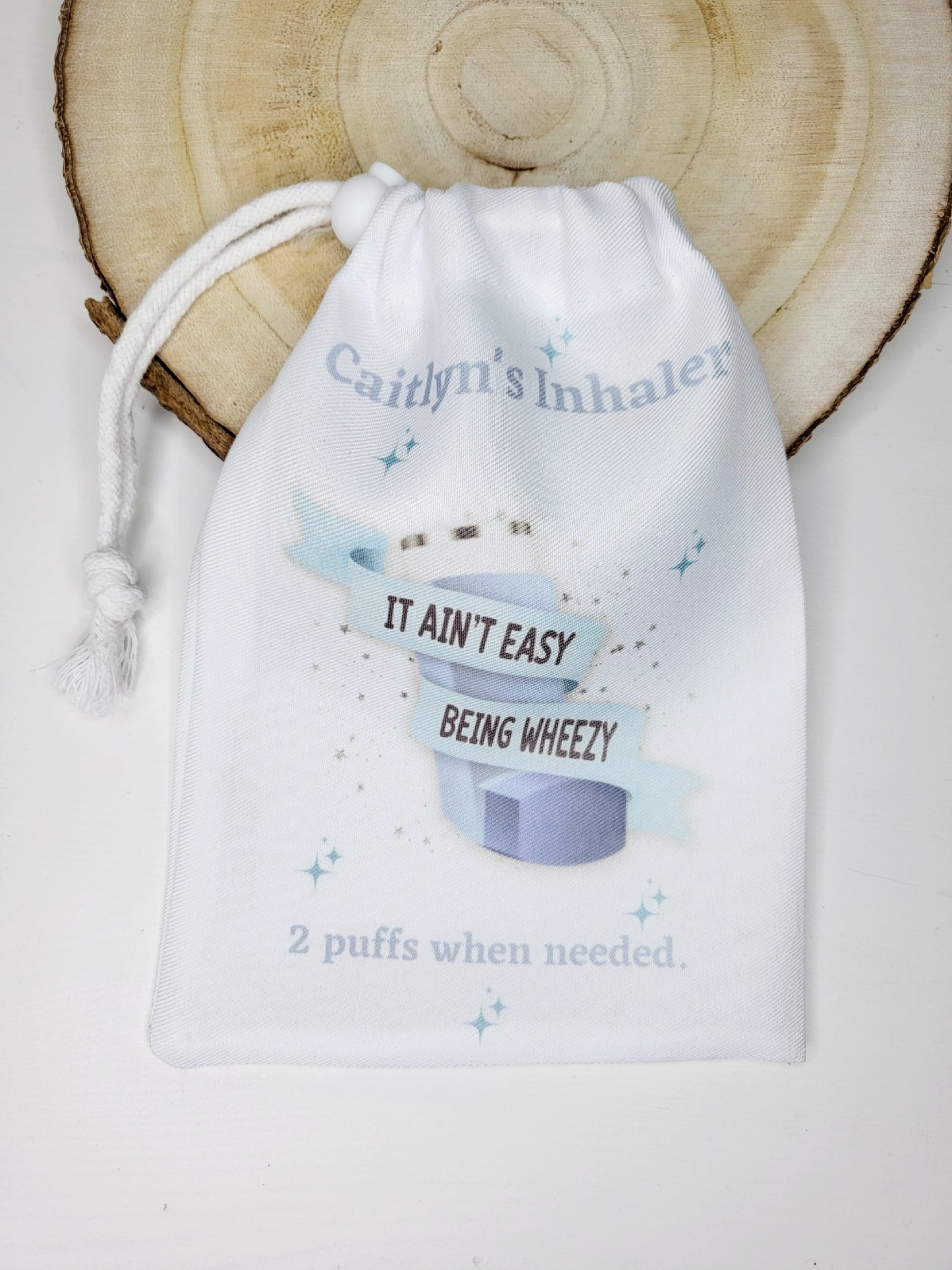 Personalised Inhaler Bag, Pink or Blue