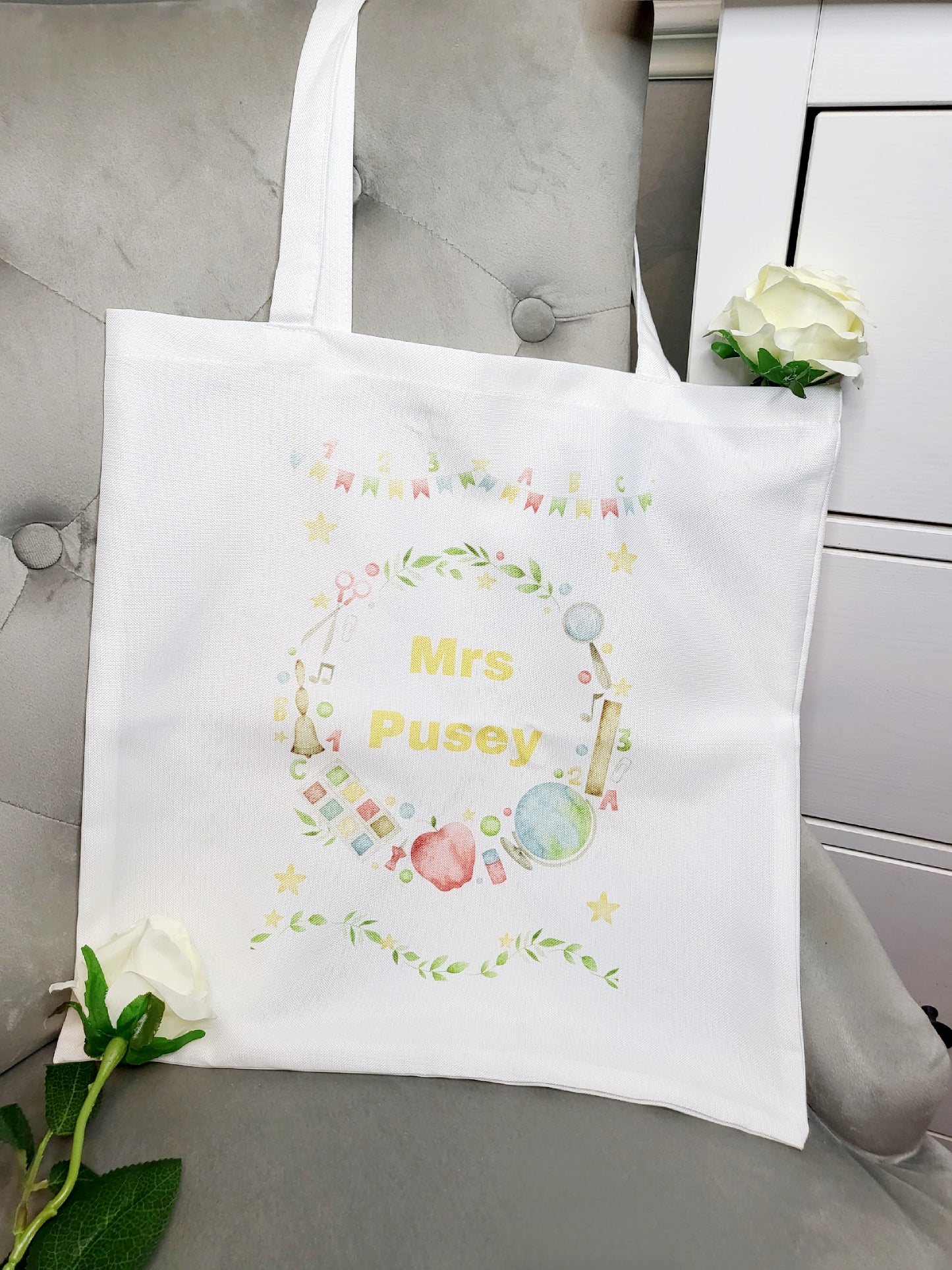 Personalised Teacher's Tote Bag