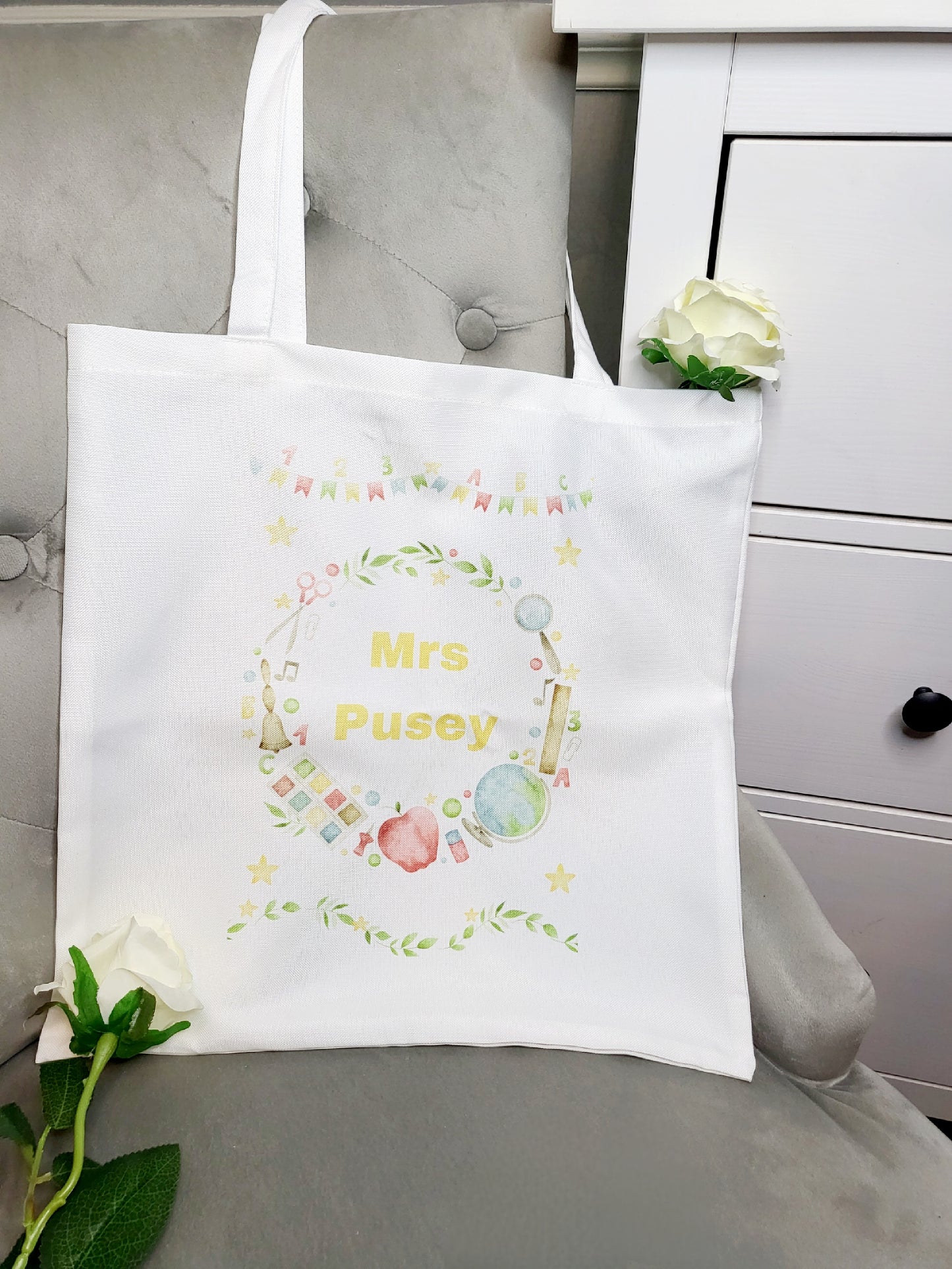 Personalised Teacher's Tote Bag