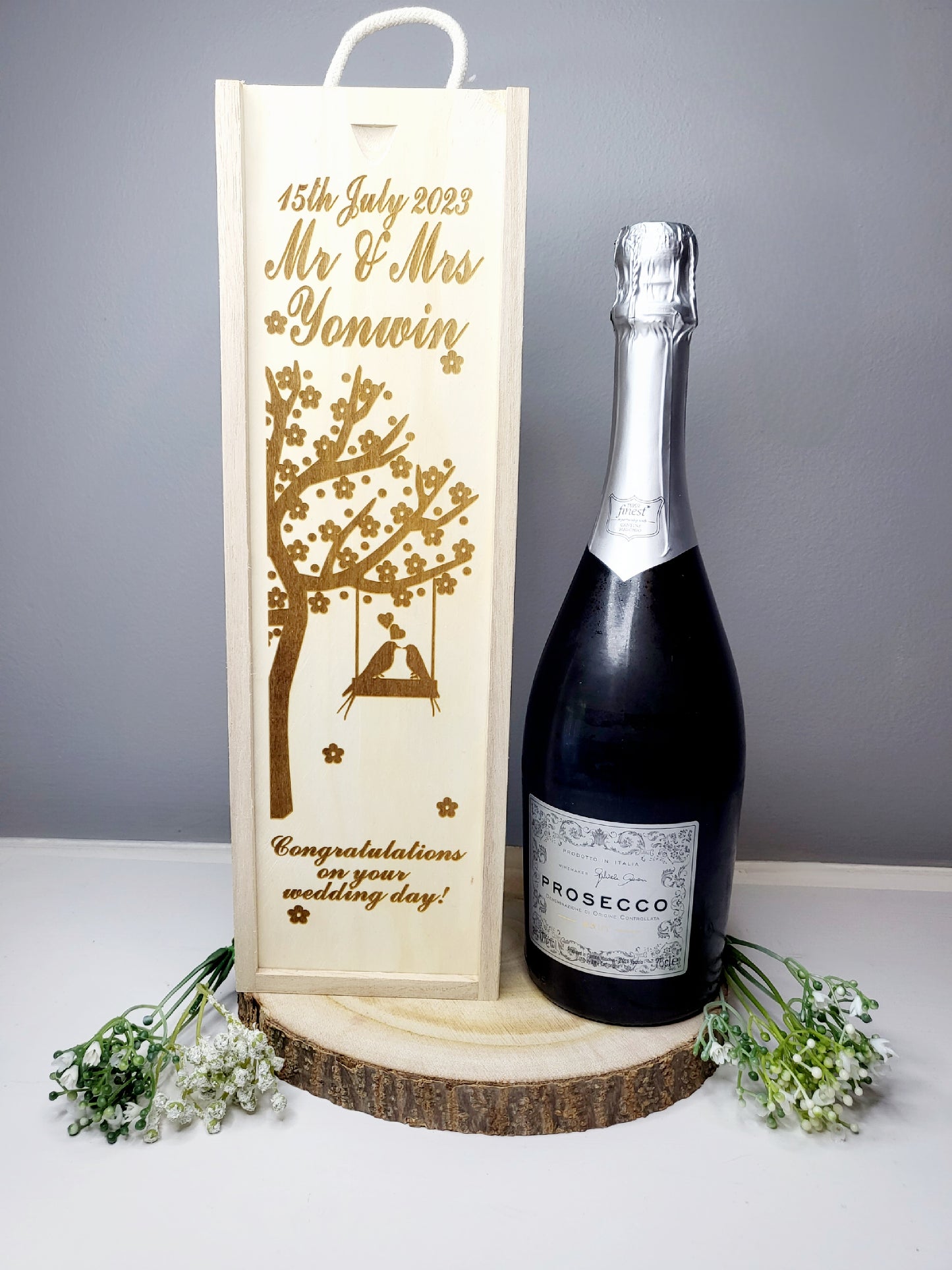 Personalised Wedding Wine Box