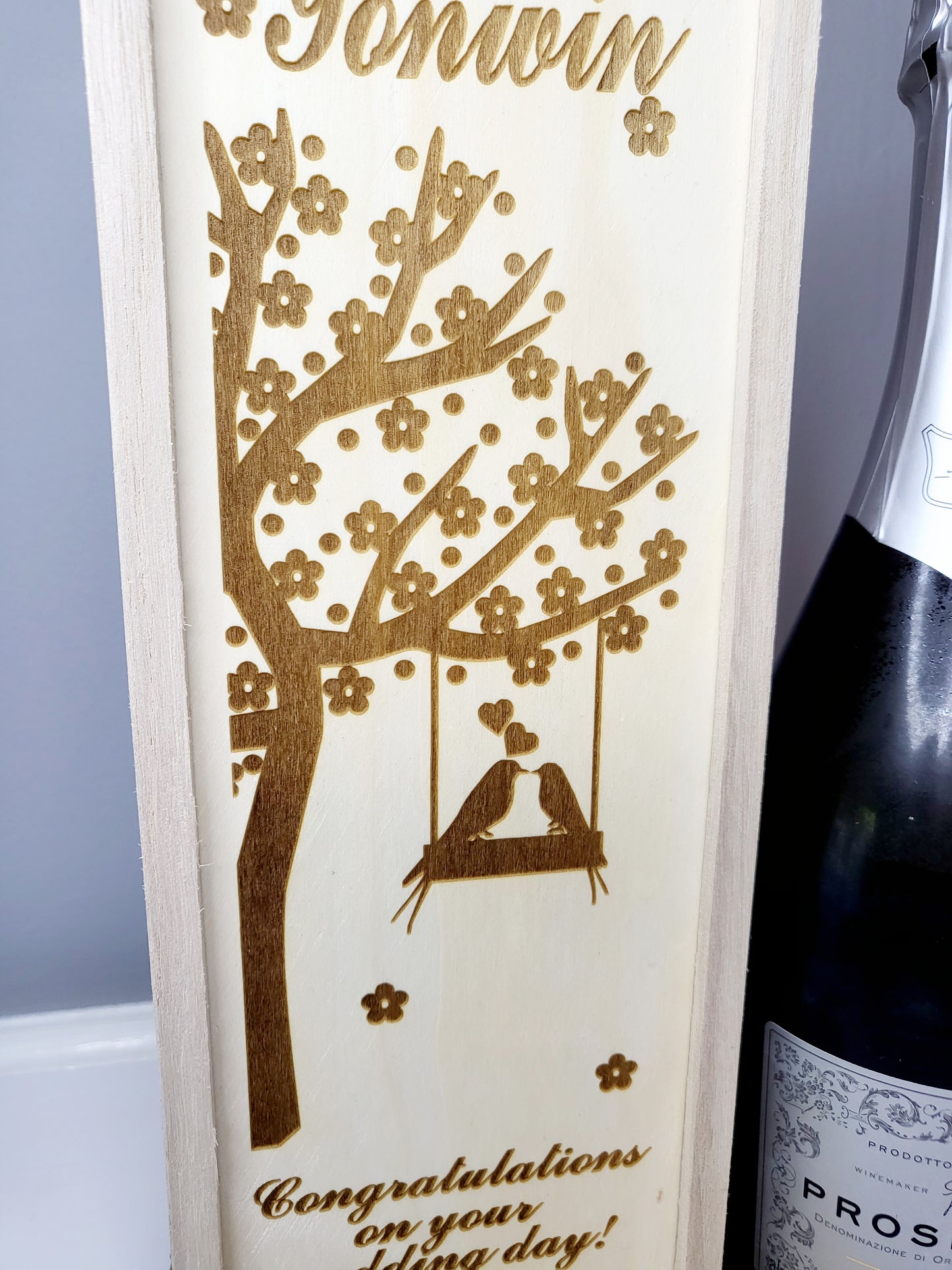 Personalised Wedding Wine Box