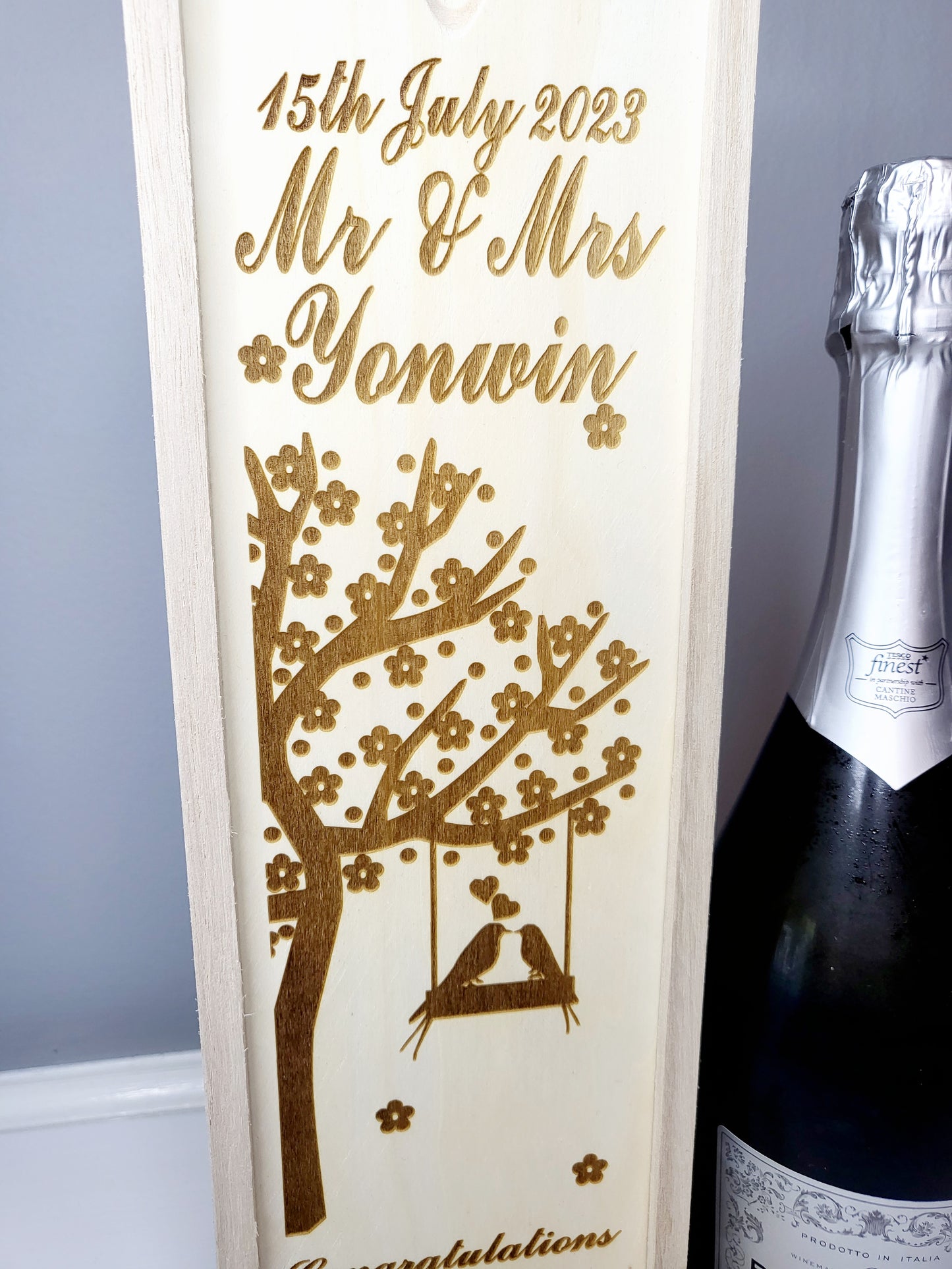 Personalised Wedding Wine Box